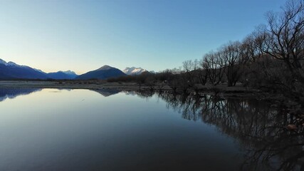 Canvas Print - Beautiful view of mountain around Glenorchy, New Zealand.