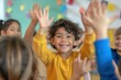 © Rawpixel.com - Group of diversity happy kids making high five classroom child togetherness.