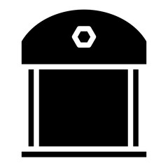 Sticker - Building Bank Money Glyph Icon