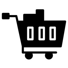 Sticker - Basket Business Finance Glyph Icon