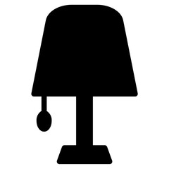 Canvas Print - Light Lamp Bulb Glyph Icon