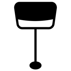 Canvas Print - Bar Chair Stool Glyph Icon