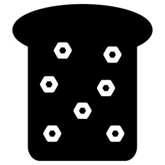 Sticker - Bread Bakery Toast Glyph Icon