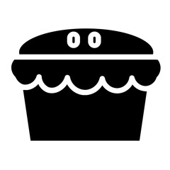 Sticker - Muffin Bakery Cupcake Glyph Icon