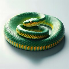 Wall Mural - colorful snake with white background