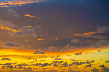 Wall Mural - Colorful sunset light sky with cloud