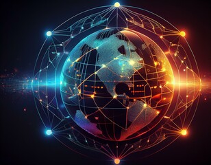 Poster - World wide web concept, network