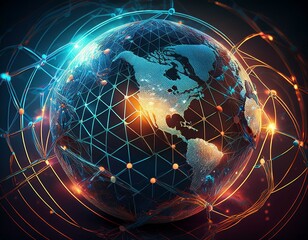 Poster - World wide web concept, network