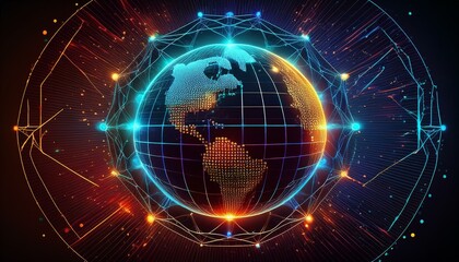 Poster - World wide web concept, network