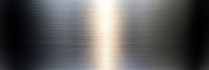 Wall Mural - Stainless steel or aluminium brushed shiny metal texture. Abstract metallic background for design