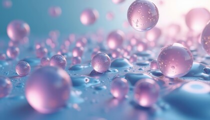 Poster - Ethereal Bubbles in a Dreamy Violet Haze