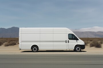 Canvas Print - Vehicle van truck road.