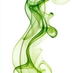 Wall Mural - Isolated transparent png of a green smoke explosion.