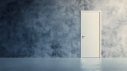 Poster - A conceptual image of a mirror reflecting a door that doesn t exist revealing an invisible passageway to endless possibilities and creative