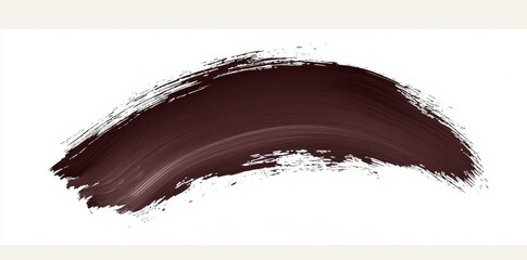 Leinwandbilder - Ink brush strokes in dark brown color isolated on transparent background.