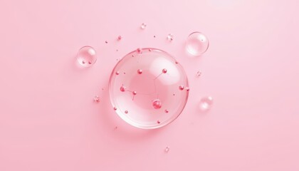 Canvas Print - Bubbles of Joy  A Soft Pink Dreamscape