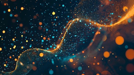 Aufkleber - An abstract digital 3D background for showing network abilities, technological processes, digital storages, science, education, etc. Based on Stock photography.