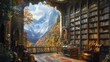 © maharditya - A Cozy Library with Mountain Views