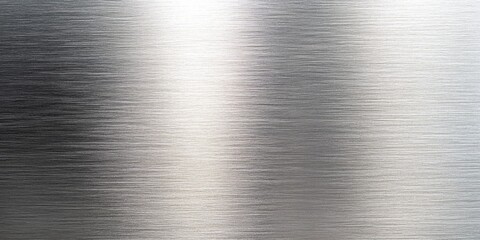 Wall Mural - Stainless steel or aluminium brushed shiny metal texture. Abstract metallic background for design