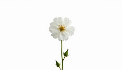 Wall Mural - Elegance in simplicity  A single white flower