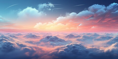 Sticker - A Dreamy Sunset Above the Clouds