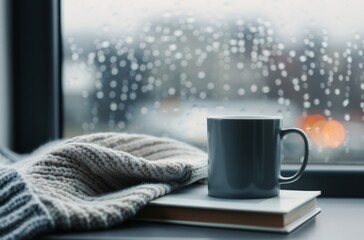 Poster - Rainy Day Coffee and Book