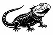 © Grafixxpert - Bearded dragon silhouette vector icon illustration