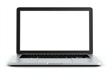 Poster - An isolated laptop computer with a blank screen isolated on a transparent background. Remove , Clipping Path, and pen tool