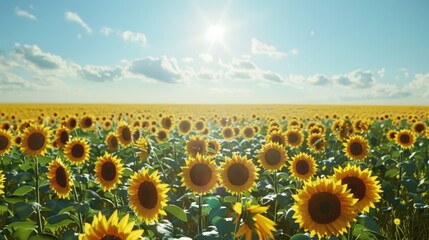 Sticker - Sunflowers Field in Summer