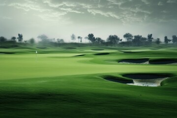 Wall Mural - A golf field outdoors nature sports.