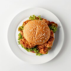 Sticker - Crispy Fried Chicken Burger: Southern-Style Delight