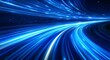 © Zaleman - Light streaks convey speed and motion in cool blue hues on a dynamic abstract background.