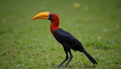 Canvas Print - Vivid Vulture  A bird of striking colors in its natural habitat