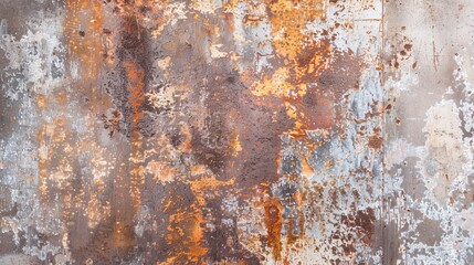 Aged rusty grunge metal sheet wall with weathered texture, showcasing a distressed and industrial appearance, perfect for conveying themes of decay, deterioration, and vintage industrial aesthetic