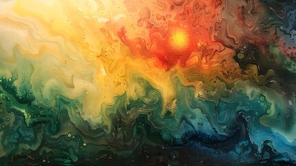 Poster - Abstract Swirling Colorful Pattern.