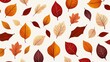 © JP STUDIO LAB - A pattern of falling leaves in autumn colors, creating a seasonal, nature-inspired design