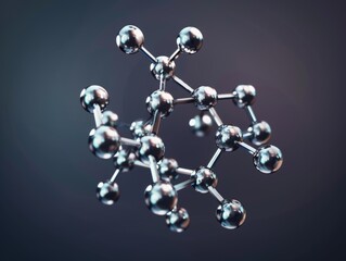 Wall Mural - High-Definition Illustration of a Zinc Molecule, Representing the Essential Role of This Trace Element in Human Health and Wellness.