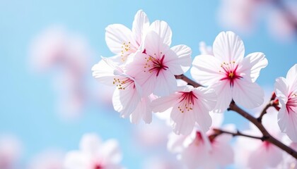 Canvas Print - Blooming beauty under the blue sky