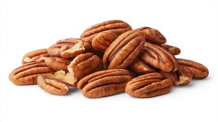 Wall Mural - A pile of pecan nuts, showcasing their rich texture and natural color.