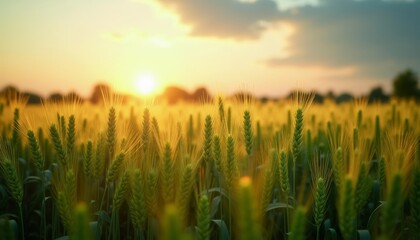 Poster - Harvesting the golden glow of a sunlit field