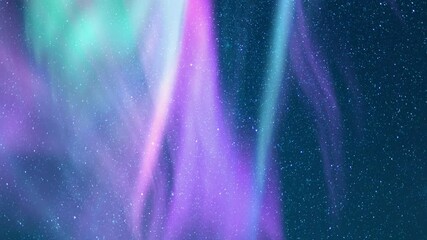 Wall Mural - Polaris and North Sky Milky Way Time Lapse Aurora Galactic Embrace