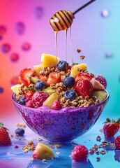 Wall Mural - A Delectable Acai Bowl with Fresh Fruits and Granola