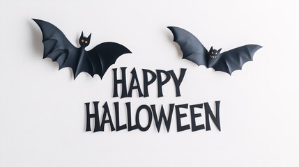 happy halloween design with two bats