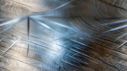 Smooth, brushed steel surface with radial patterns