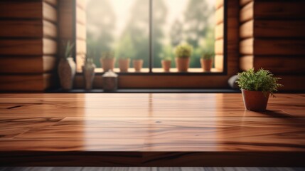 Poster - Wooden Table by the Window