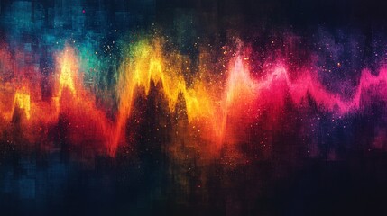 Abstract Colorful Digital Wave Background