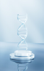 Canvas Print - DNA with biological concept, 3d rendering.