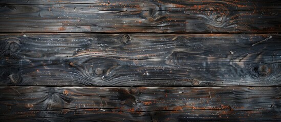 Poster - old brown rustic dark grunge wood texture wood backdrop. Copy space image. Place for adding text and design