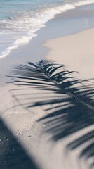 Wall Mural - Serene tropical beach shadow