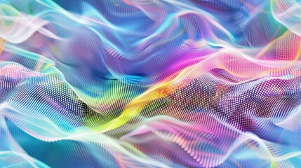 Poster - Abstract mesh pattern with gradient lighting effects